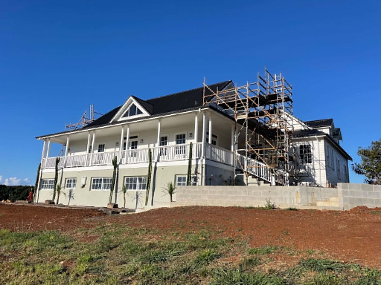 Exterior repaint in progress